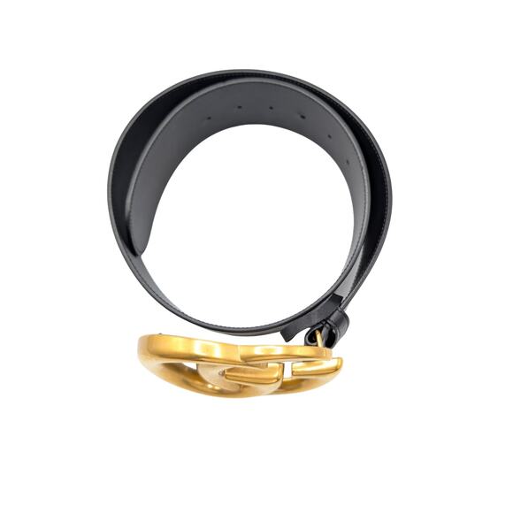 Gucci Black Leather GG Marmont Extra Wide Belt Size 85/30 main image 6
